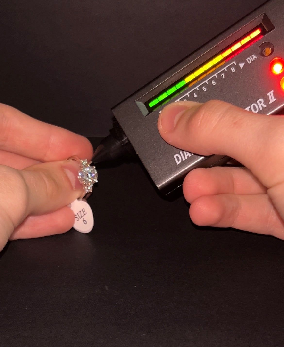 Three Stone Moissanite Engagement Style Ring